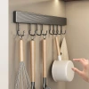 Kitchen hook rack, no need for drilling, kitchen storage rack accessories, wall-mounted multi-functional kitchenware, spoon and spatula, hanging rod, storage Specification image